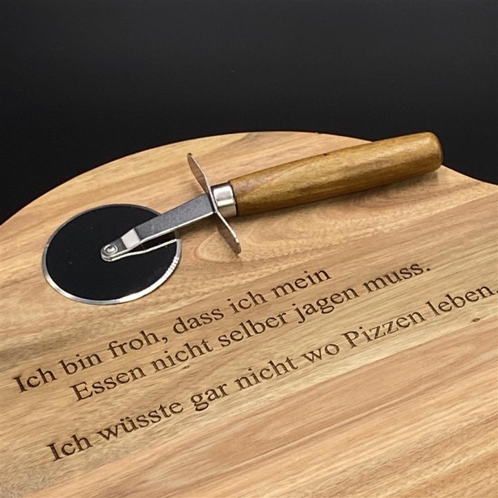 Pizzabrett - wo Pizzen leben, personalisierbar