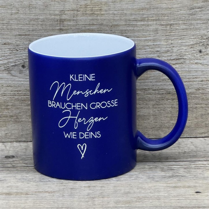 Tasse Kleine Menschen, blau