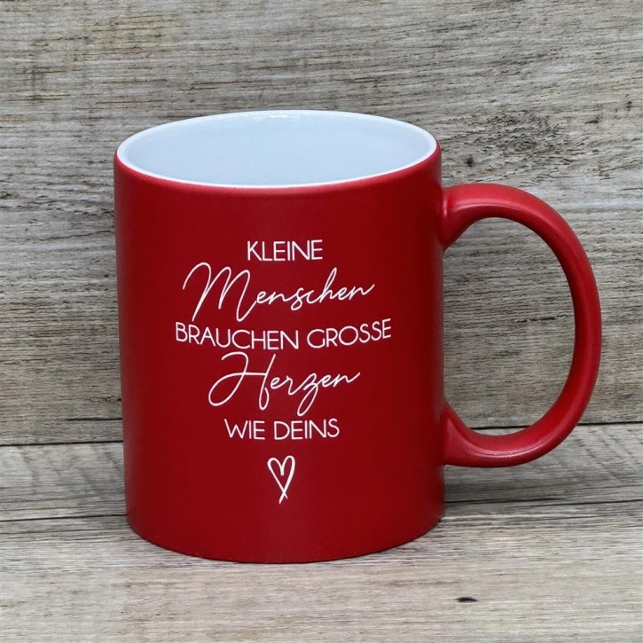 Tasse Kleine Menschen, rot