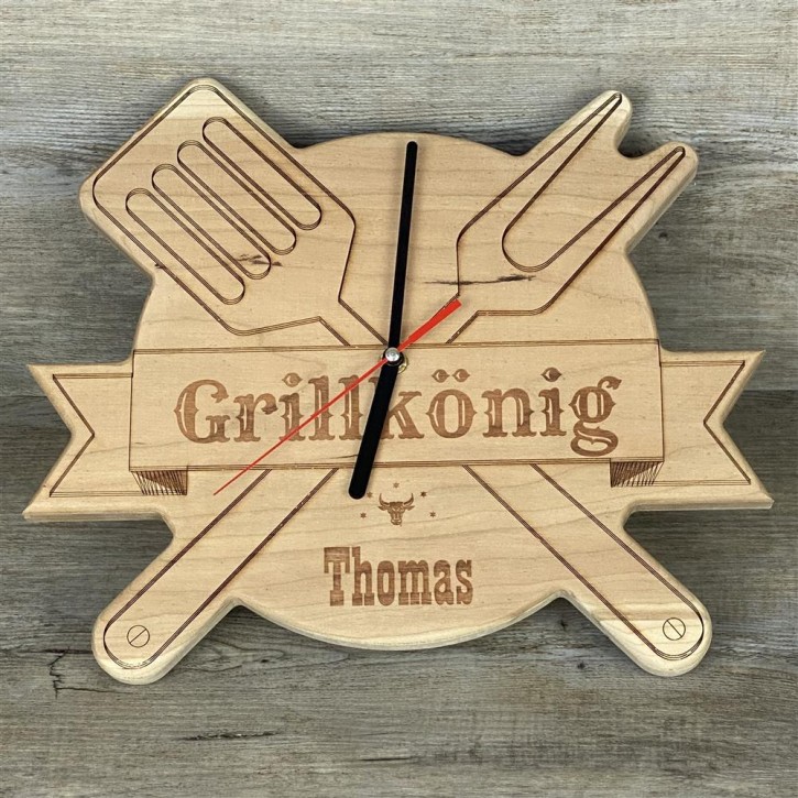 Wanduhr Grillbesteck