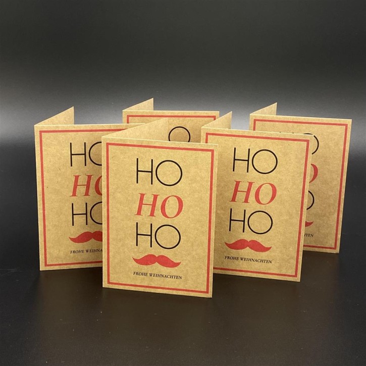 Weihnachtskarten Hohoho, 5er Set