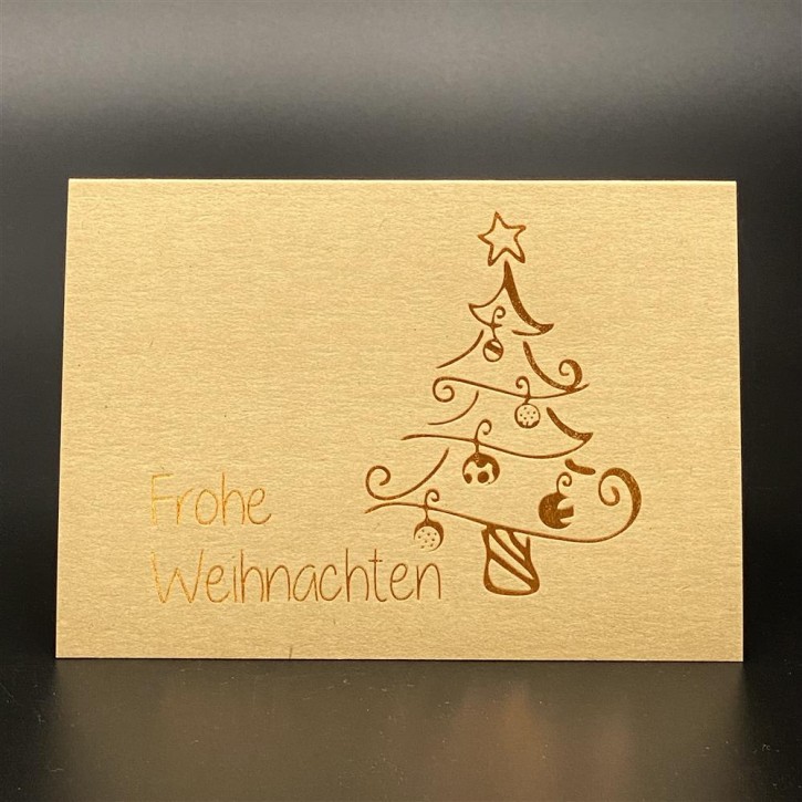 Weihnachtskarten, kupfer 3er Set