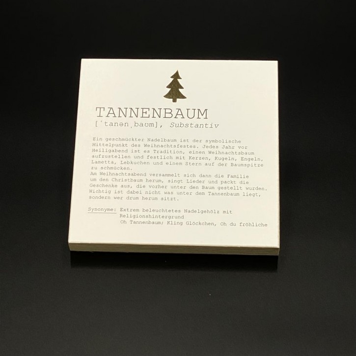 Wooden Block Art Tannenbaum