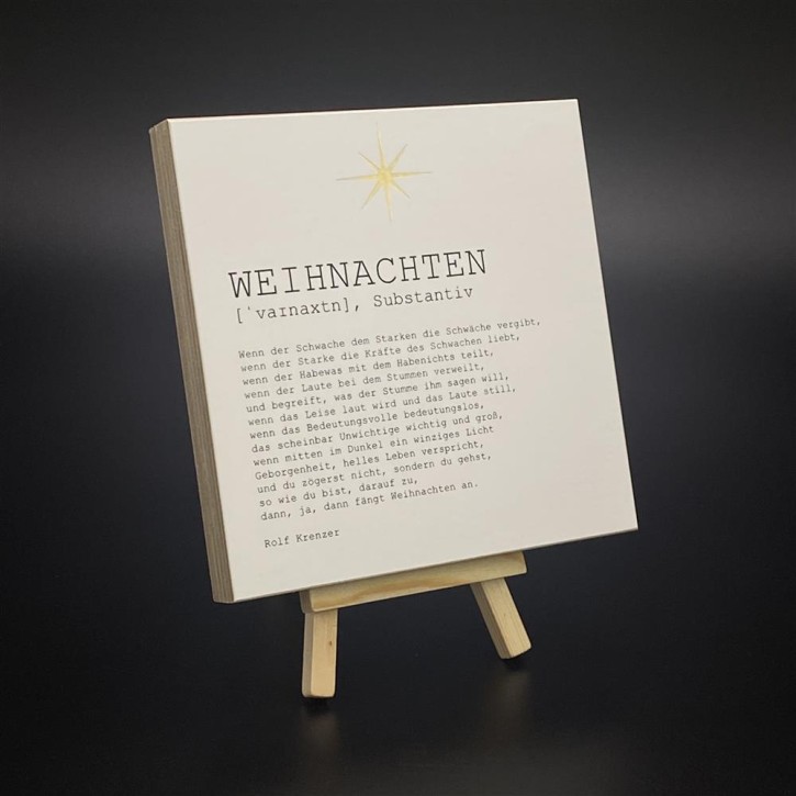 Wooden Block Art Weihnachten