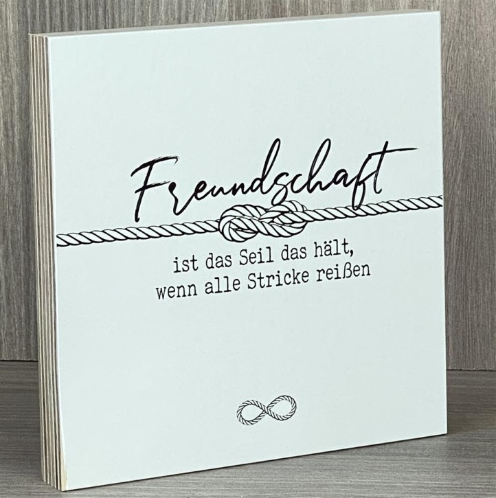 Wooden Block - Freundschaft ist das Seil