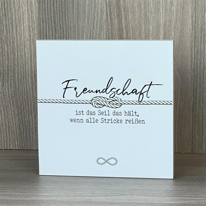 Wooden Block - Freundschaft ist das Seil