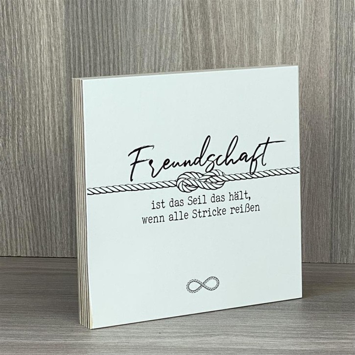 Wooden Block - Freundschaft ist das Seil