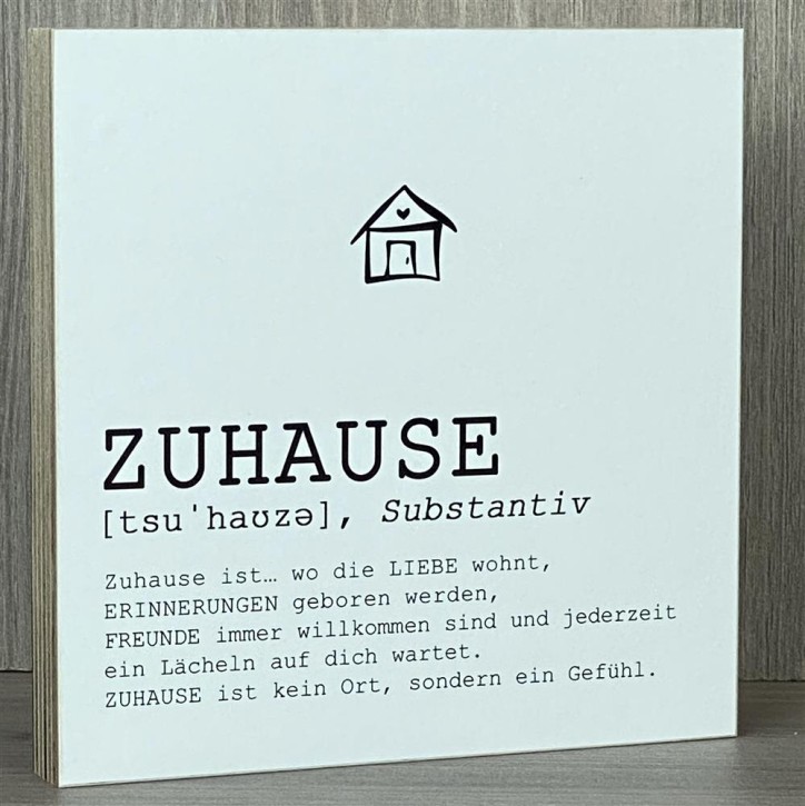 Wooden Block - Zuhause, Substantiv