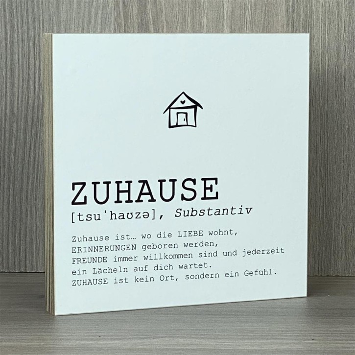 Wooden Block - Zuhause, Substantiv