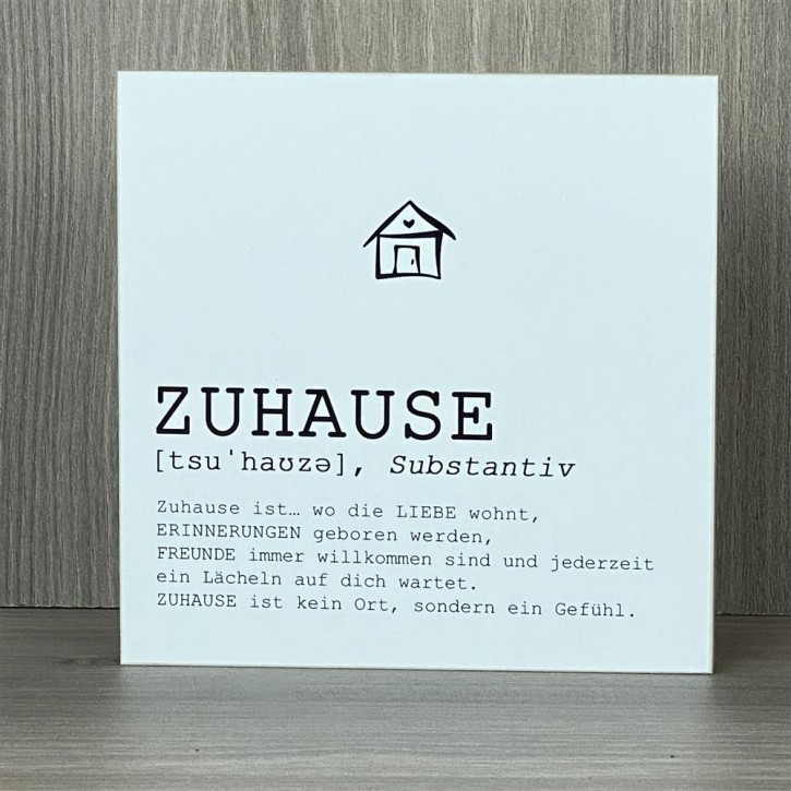 Wooden Block - Zuhause, Substantiv