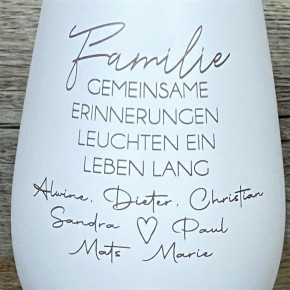 Deko Light - Familie Erinnerungen, weiß, personalisierbar