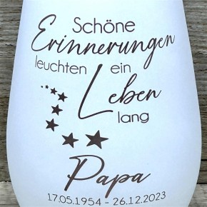 Deko Light - Schöne Erinnerungen leuchten ein Leben lang, personalisierbar