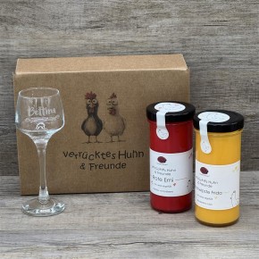 Eierlikörpaket, inkl. 2 Sorten Eierlikör und einem Glas, personalisierbar