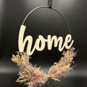 Flower Hoop rosa, home, Aufhängung schwarz