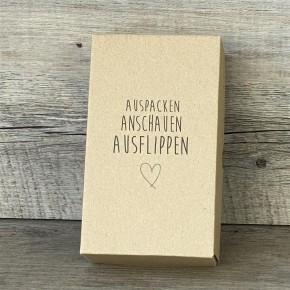 Geschenkverpackung 16x9x5cm, Auspacken, Anschauen, Ausflippen 5 Stück