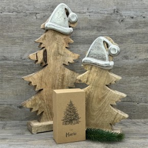 Geschenkverpackung 16x9x5cm, Weihnachtsbaum, personalisiert