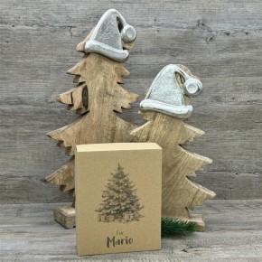 Geschenkverpackung 19x15x5cm, Weihnachtsbaum, personalisiert