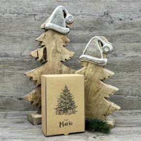 Geschenkverpackung 20x14,5x8cm, Weihnachtsbaum, personalisiert