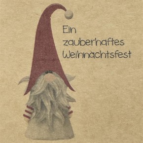 Geschenkverpackung 20x14,5x8cm, Weihnachtswichtel, 5 Stück