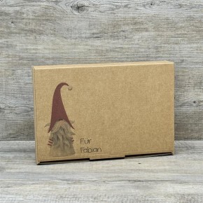 Geschenkverpackung 23,5x16x5cm, Wichtel, personalisiert