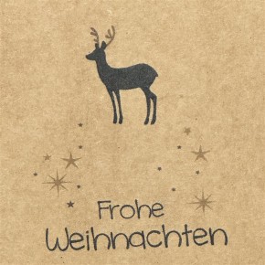 Giebelverpackung groß, Hirsch - Frohe Weihnachten, 5 Stück