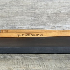 Grillzange, kirsche, 42 cm, Opa, der beste Mann am Grill, personalisierbar