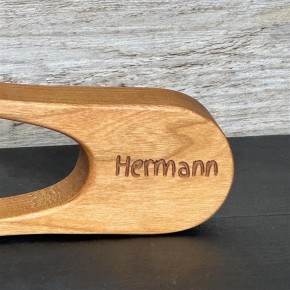 Grillzange, kirsche, 42 cm, Opa, der beste Mann am Grill, personalisierbar