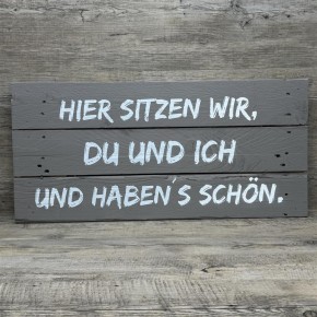 Holzschild "Du und ich"