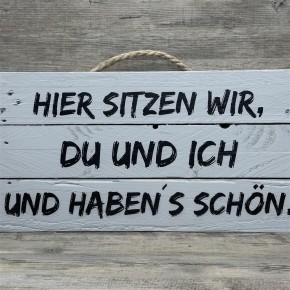 Holzschild "Du und ich"