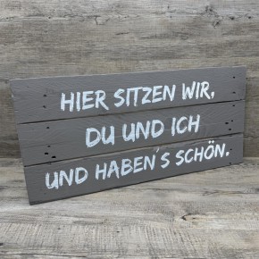 Holzschild "Du und ich"