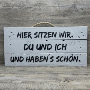 Holzschild "Du und ich"