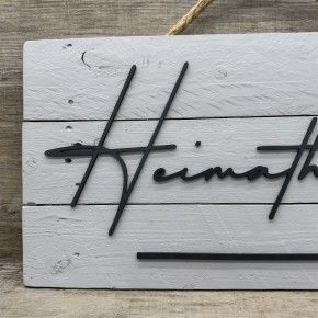 Holzschild Heimathafen - Anker