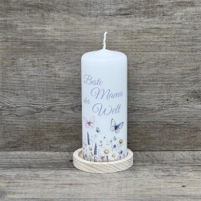 Kerze 15 x 6cm,  Beste Mama der Welt