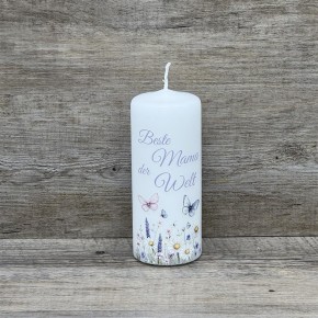 Kerze 15 x 6cm,  Beste Mama der Welt