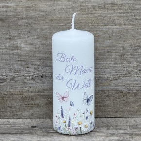 Kerze 15 x 6cm,  Beste Mama der Welt