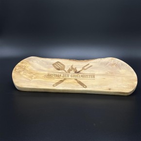 Schneidebrett Olivenholz Naturschnitt 40-44 cm Grilmmeister