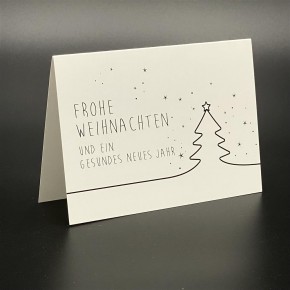 Weihnachtskarten Frohe Weihnachten und ein gesundes neues Jahr, 5er Set