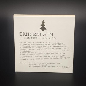 Wooden Block Art Tannenbaum