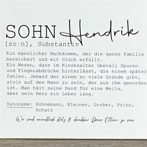 Wooden Block - Sohn Wunschname